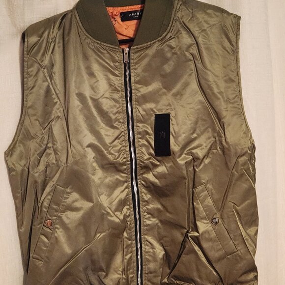 Amiri Sleeveless Jacket Green-Black- Limited Edition Streetwear Essential - L - Picture 1 of 1